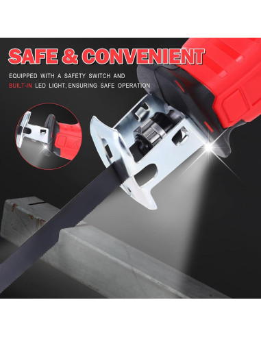 Sierra Recíproca Inalámbrica BDJHMP 21V 2000mAh 3000RPM