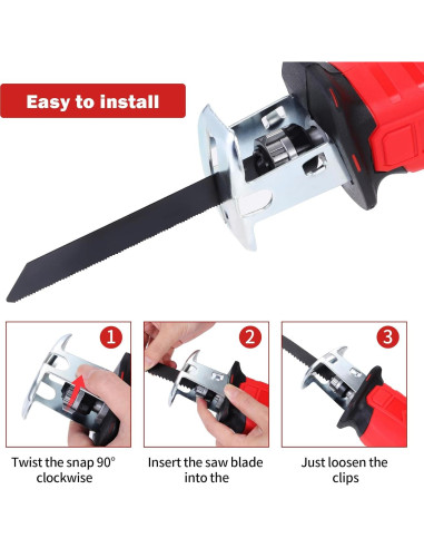 Sierra Recíproca Inalámbrica BDJHMP 21V 2000mAh 3000RPM