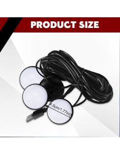 Luces LED para Interior de Auto Lyxheth Azul 4 en 1 USB 2