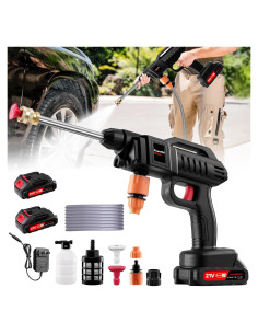 Lavadora a Presión Inalámbrica 21V 1500W con 2 Baterías 2Ah