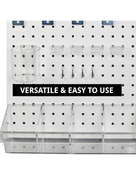 Organizador de Pegboard Azar Displays 70 Piezas Blanco 68.58x55.88cm Organizador de Pegboard Azar Displays 70 Piezas Blanco 68.58x55.88cm