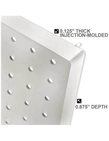 Organizador de Pegboard Azar Displays 70 Piezas Blanco 68.58x55.88cm