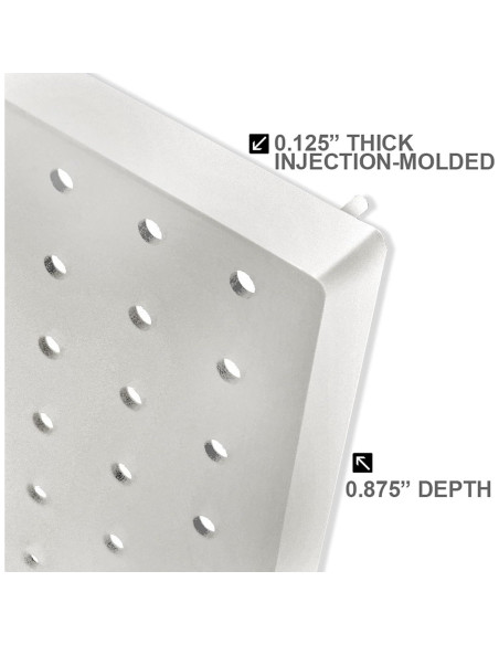 Organizador de Pegboard Azar Displays 70 Piezas Blanco 68.58x55.88cm Organizador de Pegboard Azar Displays 70 Piezas Blanco 68.58x55.88cm