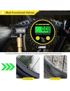 Inflador Digital de Neumáticos ATsafepro con Manómetro 200 PSI 2