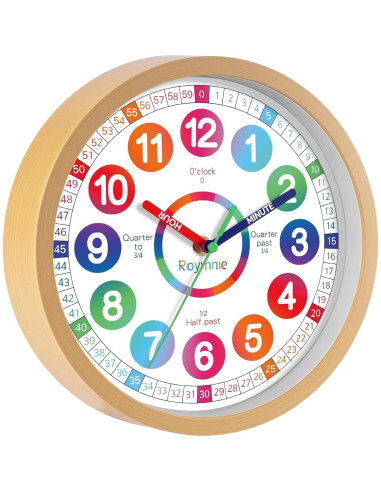 Reloj de Aprendizaje Silencioso Roymnie 20.32 cm Multicolor