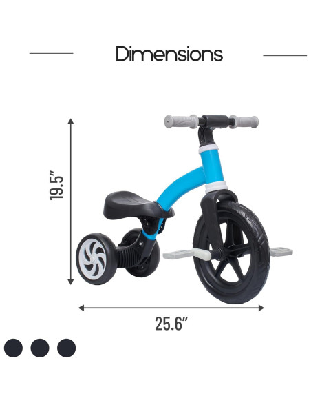 Bicicleta de Equilibrio Triciclo Banana Azul para Niños
