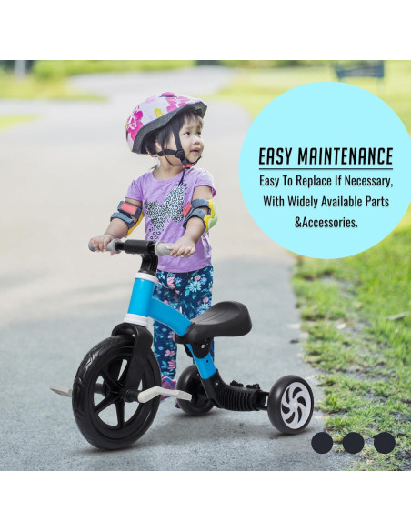 Bicicleta de Equilibrio Triciclo Banana Azul para Niños