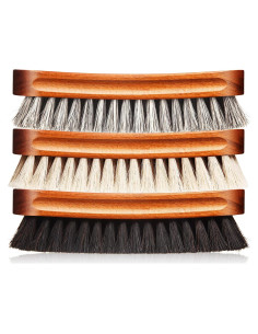 Kit de Cepillos para Zapatos YoungJoy - 3 Piezas de Cerdas de Caballo