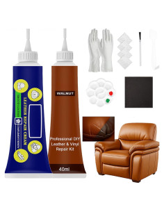 Kit de Reparación de Cuero Liccyy Marrón Claro 40ml Todo en Uno