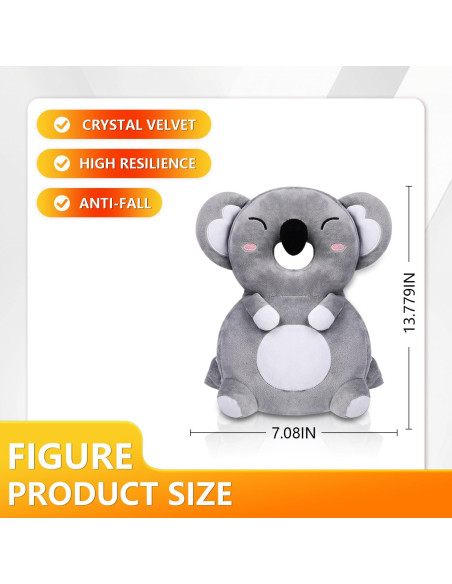 Protector de Cabeza para Bebés WKC Koala Ajustable + Rodilleras