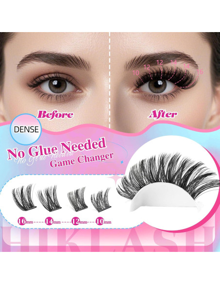 Kit de Pestañas Autoadhesivas HK HIKLASY 10-16mm Reutilizables