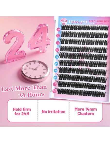 Kit de Pestañas Autoadhesivas HK HIKLASY 10-16mm Reutilizables