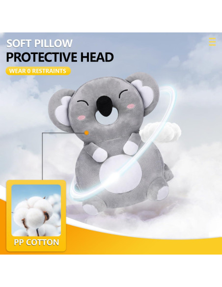 Protector de Cabeza para Bebés WKC Koala Ajustable + Rodilleras