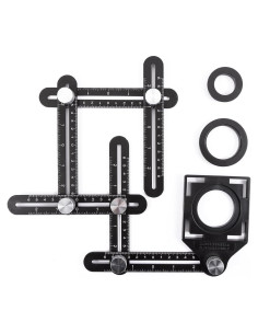 Regla Multi-Angulo 6-en-1 Dasqua - Herramienta de Aluminio 30.48 cm