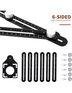 Regla Multi-Angulo 6-en-1 Dasqua - Herramienta de Aluminio 30.48 cm 2