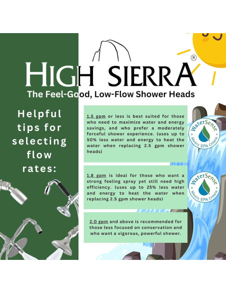 Cabezal de Ducha High Sierra 2 GPM Metal Bronce Aceitado