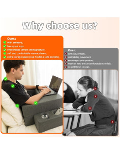 Almohada de Escritorio Ergonomica RoyViVa con Soporte para Tazas 2