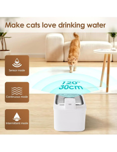 Fuente de Agua para Gatos Crazydeer 4L Inoxidable Automática 2