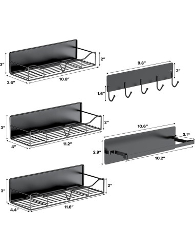 Paquete de 5 estantes magnéticos Genérica para cocina y lavandería