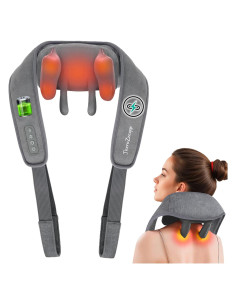 Masajeador de Cuello Inalámbrico THERAZZAGGE F812 con Calor