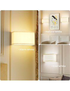 Juego de Apliques de Pared PRTILOUD Recargables 5000mAh 15 Colores 2