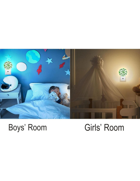 Luz Nocturna LED Axayaz Hoja de Trébol Verde con Sensor