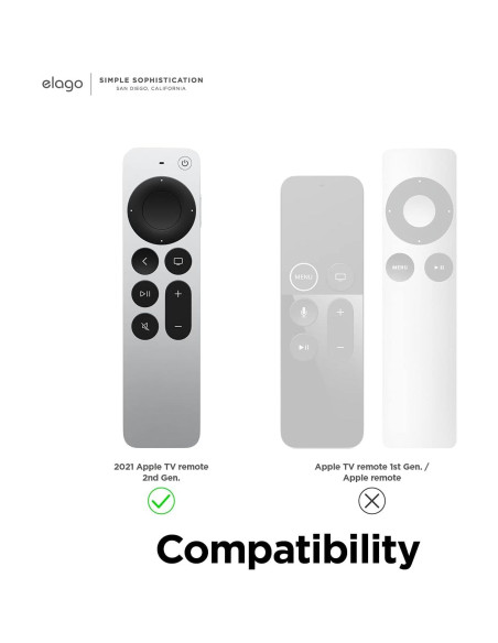Estuche elago R5 para Control Remoto Apple TV 2021/2022 - Negro