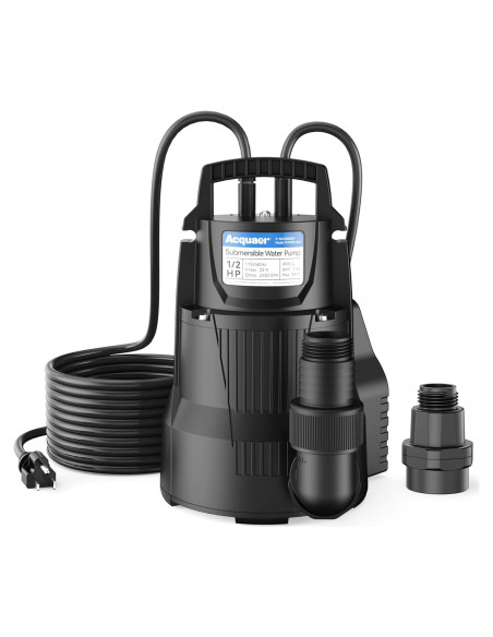 Bomba de Sump Acquaer 1/2 HP Automática 2450 GPH Drenaje