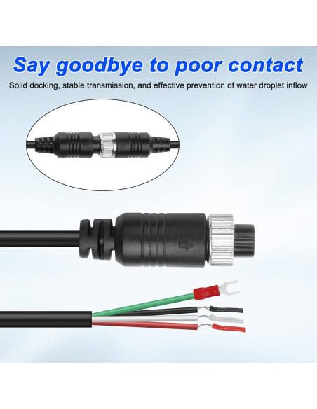 Cable de Conector de Video M12 4 Pines XMSJSIY 1M para Vehículo