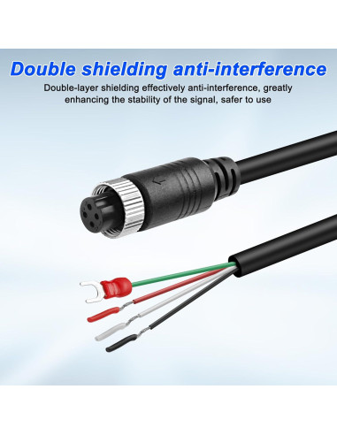 Cable de Conector de Video M12 4 Pines XMSJSIY 1M para Vehículo