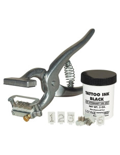 Conjunto de Tatuaje Stone Manufacturing 3/8" con Tinta Negra