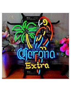 Luz de Neón Rectangular Corona Extra 33x41 cm Metal