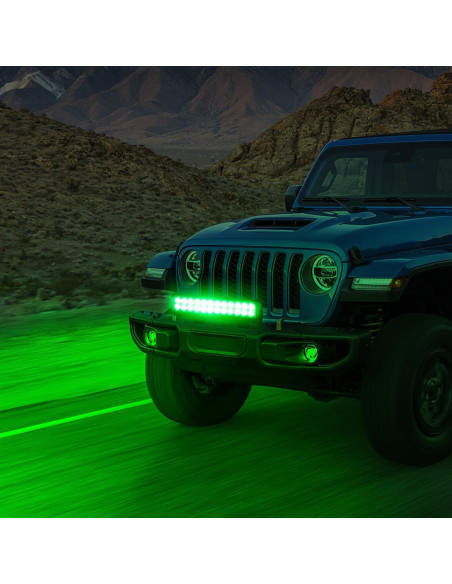 Barra de Luz LED Nilight 30cm 72W Verde IP67 para Off Road
