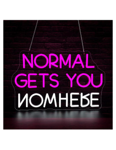 Letrero Neón Rosa 'Normal No Te Lleva a Ninguna Parte' USB