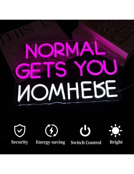 Letrero Neón Rosa 'Normal No Te Lleva a Ninguna Parte' USB Letrero Neón Rosa 'Normal No Te Lleva a Ninguna Parte' USB