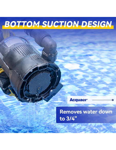 Bomba de Sump Acquaer 1/2 HP Automática 2450 GPH Drenaje