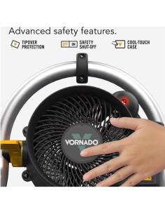 Calefactor Vornado Velocity HD 2.73kg con Ventilador Negro 2