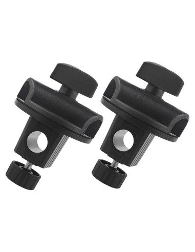 Abrazadera Ajustable para Micrófono 2pcs - Soporte Universal Negro