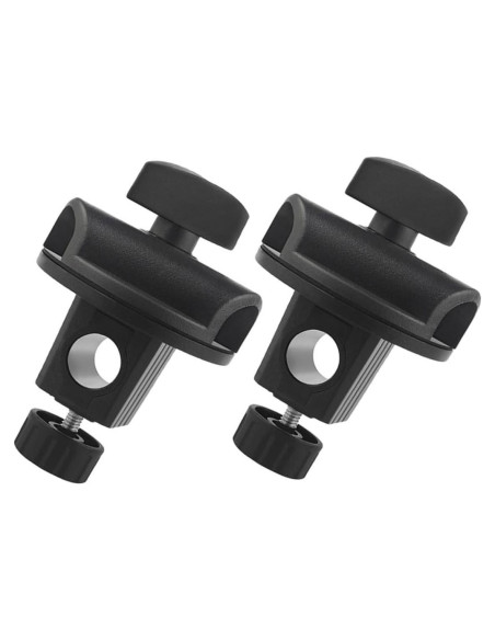 Abrazadera Ajustable para Micrófono 2pcs - Soporte Universal Negro