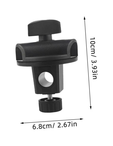 Abrazadera Ajustable para Micrófono 2pcs - Soporte Universal Negro