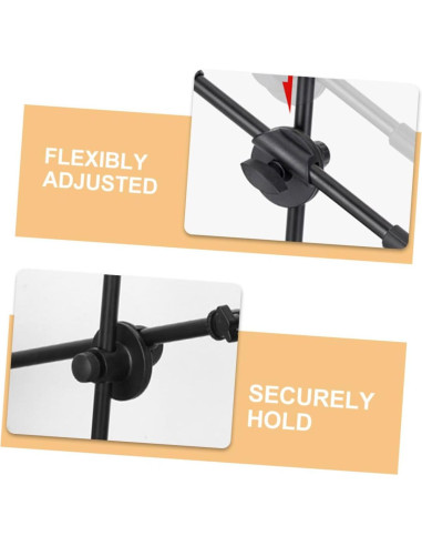 Abrazadera Ajustable para Micrófono 2pcs - Soporte Universal Negro