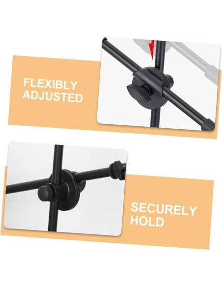 Abrazadera Ajustable para Micrófono 2pcs - Soporte Universal Negro