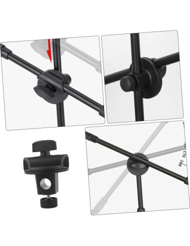 Abrazadera Ajustable para Micrófono 2pcs - Soporte Universal Negro