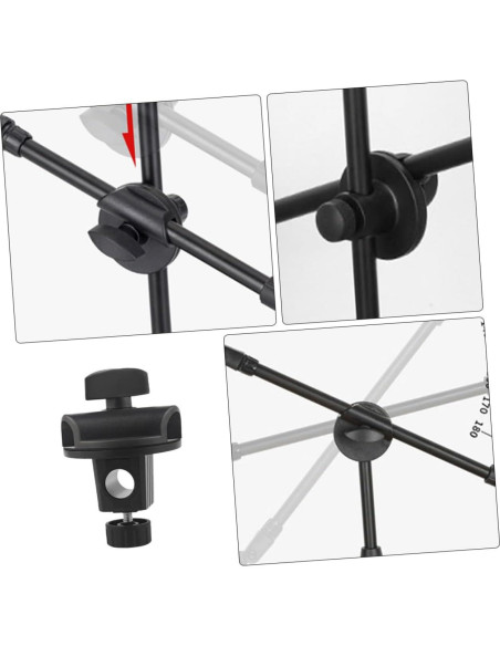 Abrazadera Ajustable para Micrófono 2pcs - Soporte Universal Negro