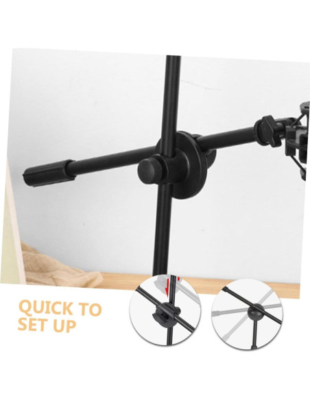 Abrazadera Ajustable para Micrófono 2pcs - Soporte Universal Negro