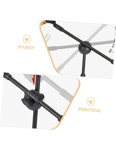 Abrazadera Ajustable para Micrófono 2pcs - Soporte Universal Negro