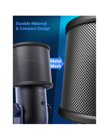 Micrófono USB para Juegos FIFINE A6TB+U1 con RGB y Filtro Antipop