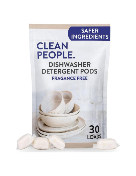 Pods de Lavavajillas Clean People - 30 Unidades Sin Fragancia