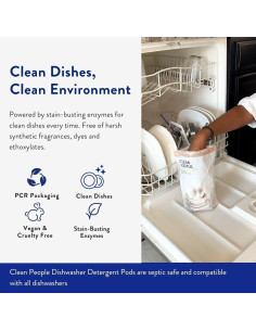 Pods de Lavavajillas Clean People - 30 Unidades Sin Fragancia 2