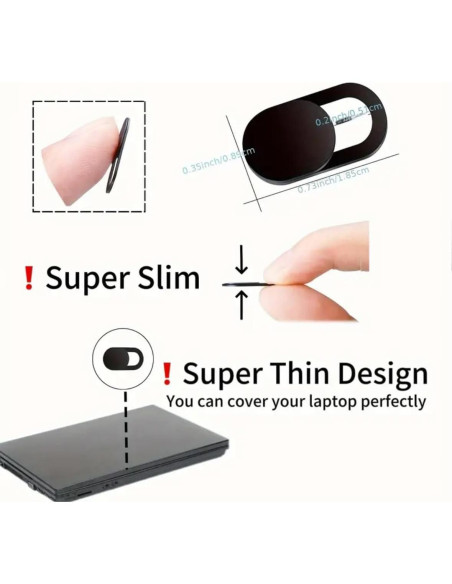 Cubierta Deslizante de Cámara Genérico - 4 Piezas para Laptop y Móvil